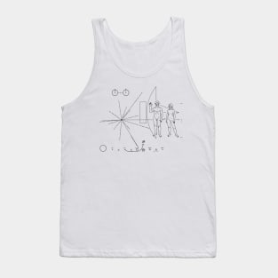 Nasa Pioneer Space Craft Plaque Alien Message Tank Top